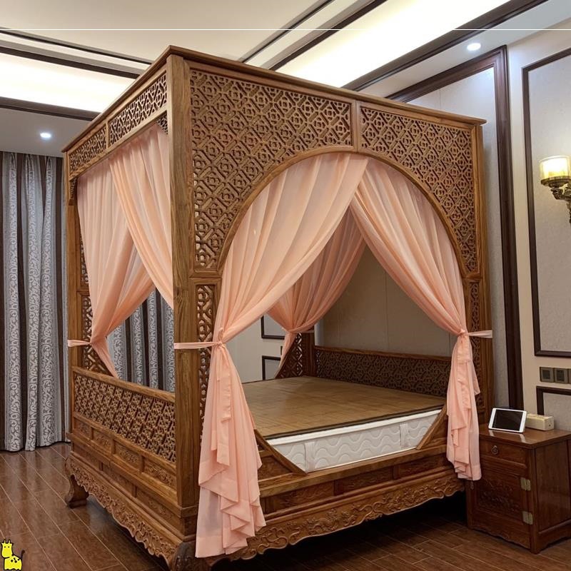 中式床幔效果图图片图片
