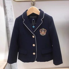 潮原D春秋韩版女童学院风西装外套单排扣西服TKJK213871D一件代发