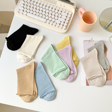 桑蚕丝袜子女卷边堆堆袜夏季薄款冰凉袜纯色简约中筒袜韩国袜