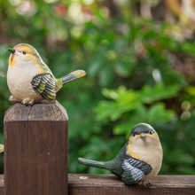花园庭院装饰仿真小鸟摆件树脂动物工艺品假鸟客厅桌面家居园北金