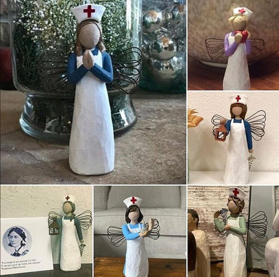 护士天使雕像感恩节天使雕像护士小姐树脂工艺品