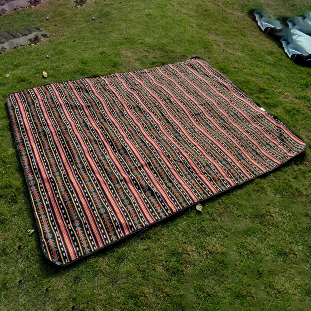 3m*3m户外野餐垫防潮垫加厚防水 便捷名族风沙滩垫春游草坪露营垫