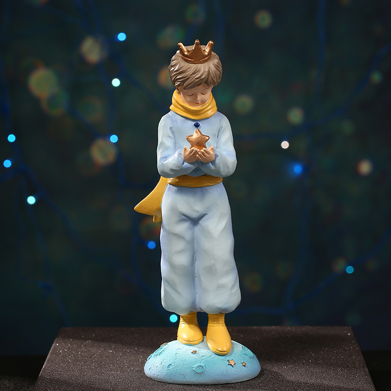 儿小王子树脂工艺品小号手办车载家居装饰品卡通玩偶生日礼物摆件-阿