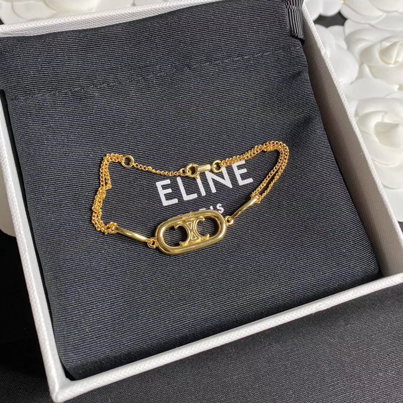 ne同款celi凯旋门双层链条项链手链女镀真金高级感