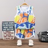 children vest suit summer camisole Borneol Sleeveless shorts Quick drying clothes Boy Mesh Thin section Children's clothing wholesale