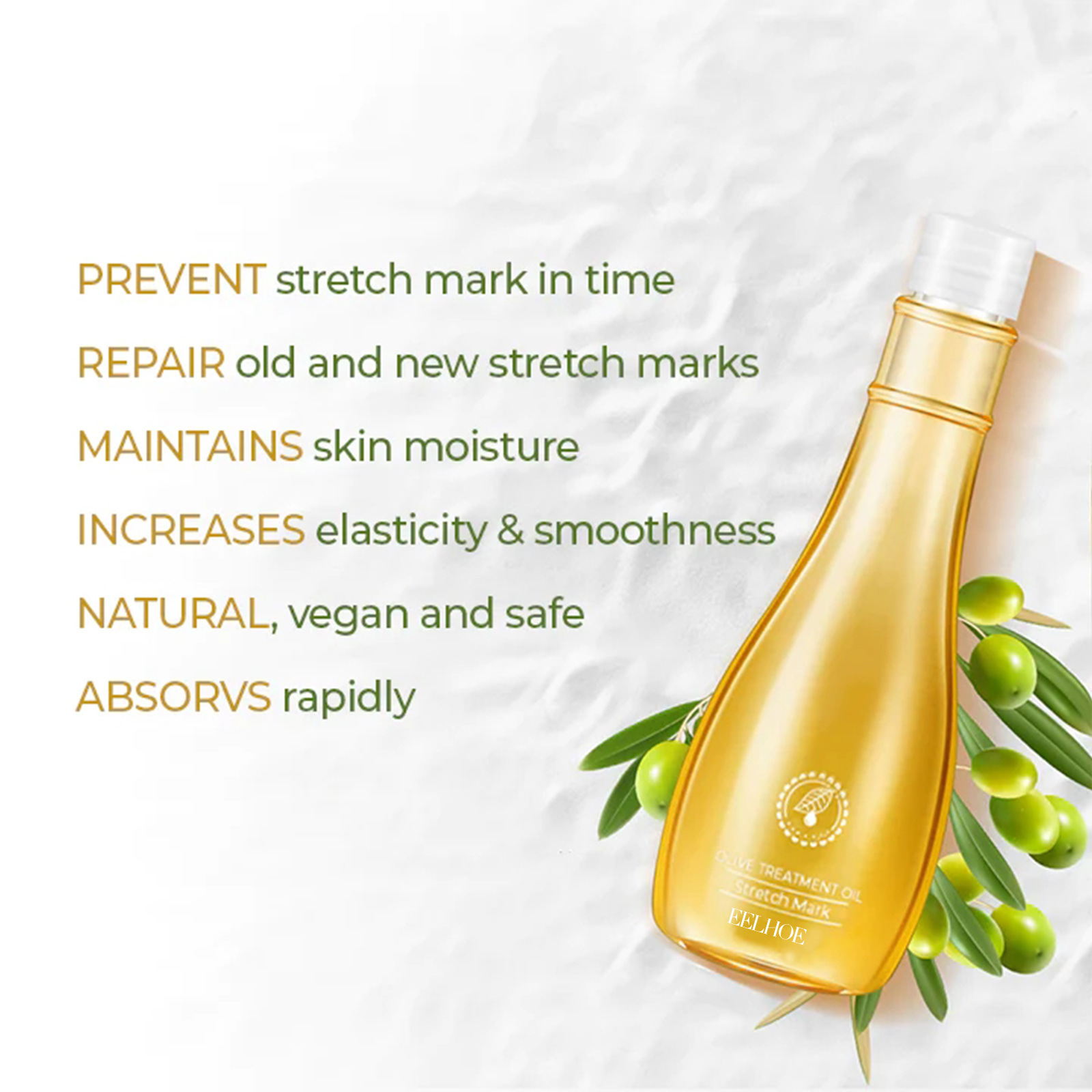 Eelhoe Olive Pregnancy Recovery Oil Moisturizing Smooth Firming Skin Repair Postpartum Pregnancy Obesity Treatment Oil