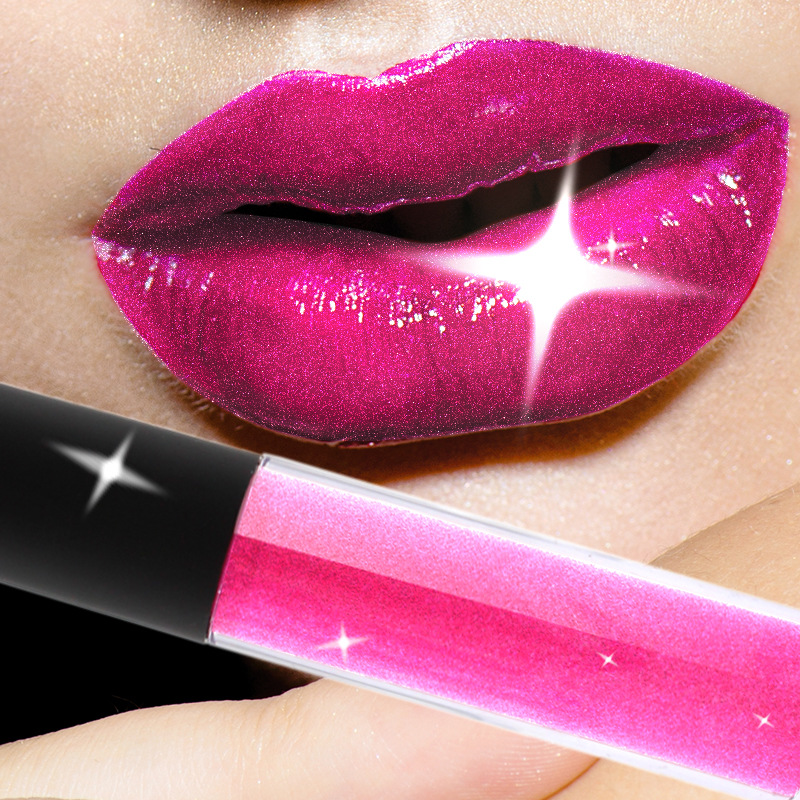 跨境中性无logo美妆圆管透明唇釉lip gloss亮光唇彩口红 低起订量