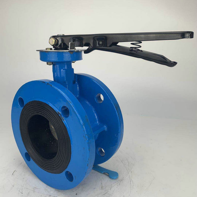 d41x-16手柄法兰蝶阀,铸铁304板软密封法兰蝶阀