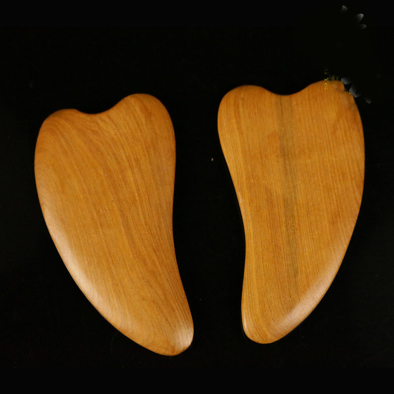 Wholesale Scrapping Plate Fragrant Wood Massager Love Heart-Shaped Triangle Face Wooden Gua Sha Scraping Massage Tool