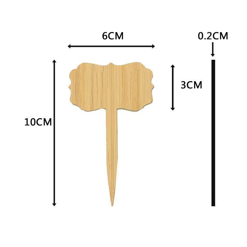 Bamboo Plant Label Inserts Flower Gardening Succulent Soil Indicator Creative Label Wooden Craftwork