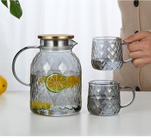 北欧高颜值冷水壶套装玻璃扎壶凉水杯大容量茶壶耐热防爆凉水壶