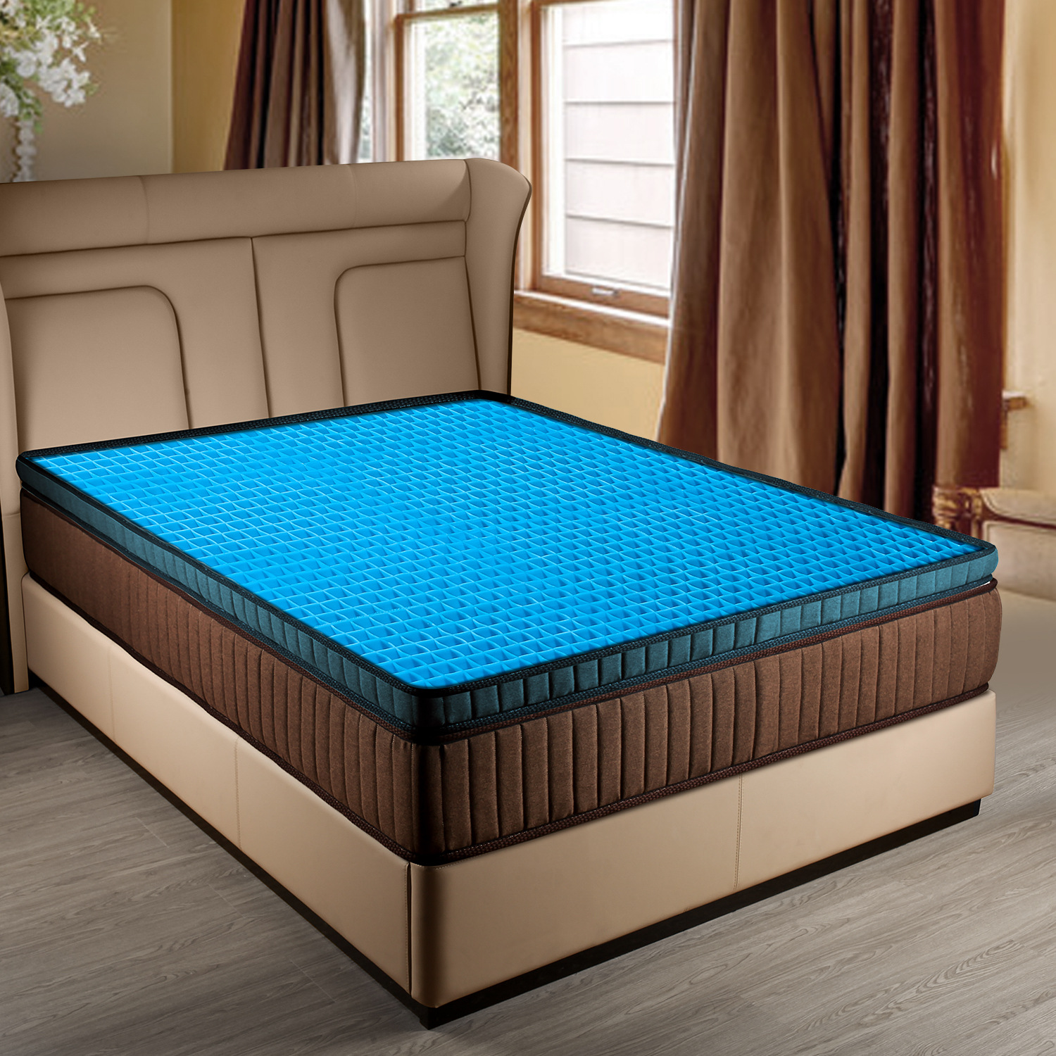 tpe床垫果冻凝胶双人床垫蜂窝硅胶弹簧乳胶床垫 凝胶透气网格床垫