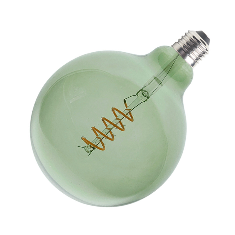 g125蓝色螺旋灯泡led爱迪柔性灯丝灯亚马逊复古灯泡异型灯装饰灯