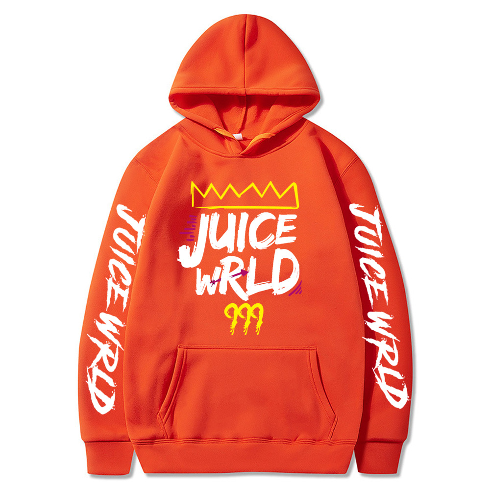 美国嘻哈男歌手 juice wrld 朱斯·沃尔德宽松欧美亚马逊带帽卫衣
