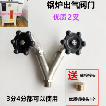 锅炉两叉出气阀门2叉阀门工业蒸汽锅炉2叉阀电加热蒸汽发生器配件