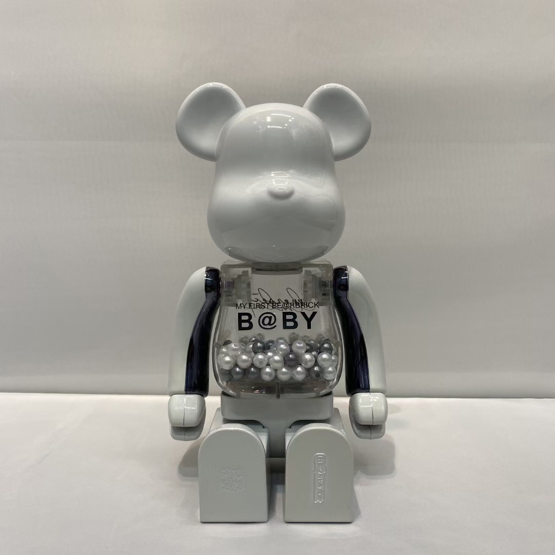 bearbrick暴力熊黑金千秋电镀黑银千秋积木熊潮玩摆件彩盒关节400