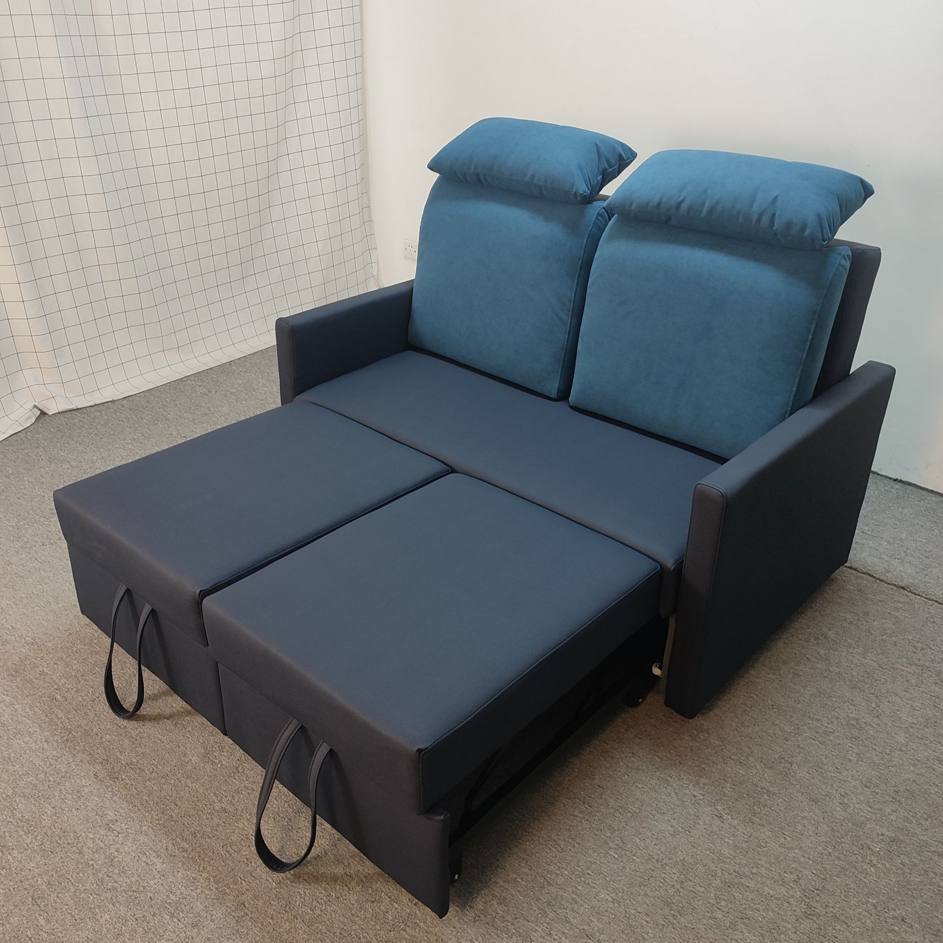 两用小户型可折叠沙发床公寓酒店出租房推拉双隐藏贵妃沙发床