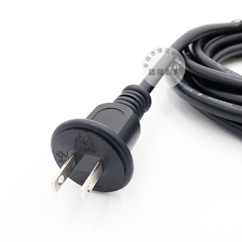 日本插头电源线 日规pse认证两芯插头线日标防雨型延长电源线插头