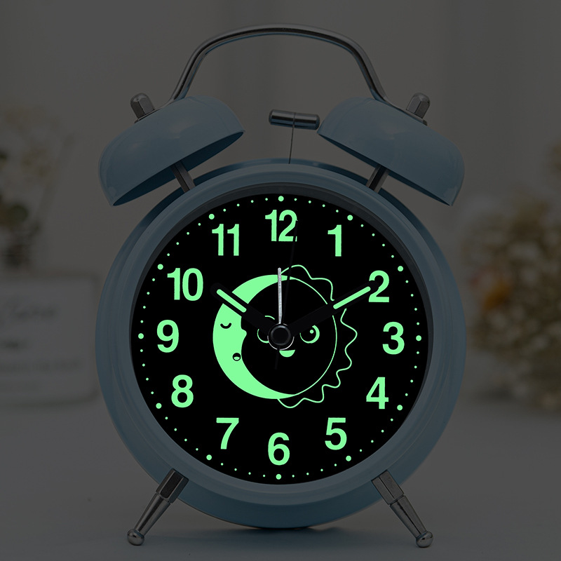 学生起床神器儿童用充电小闹钟男女孩床头智能夜光闹铃电子时钟表