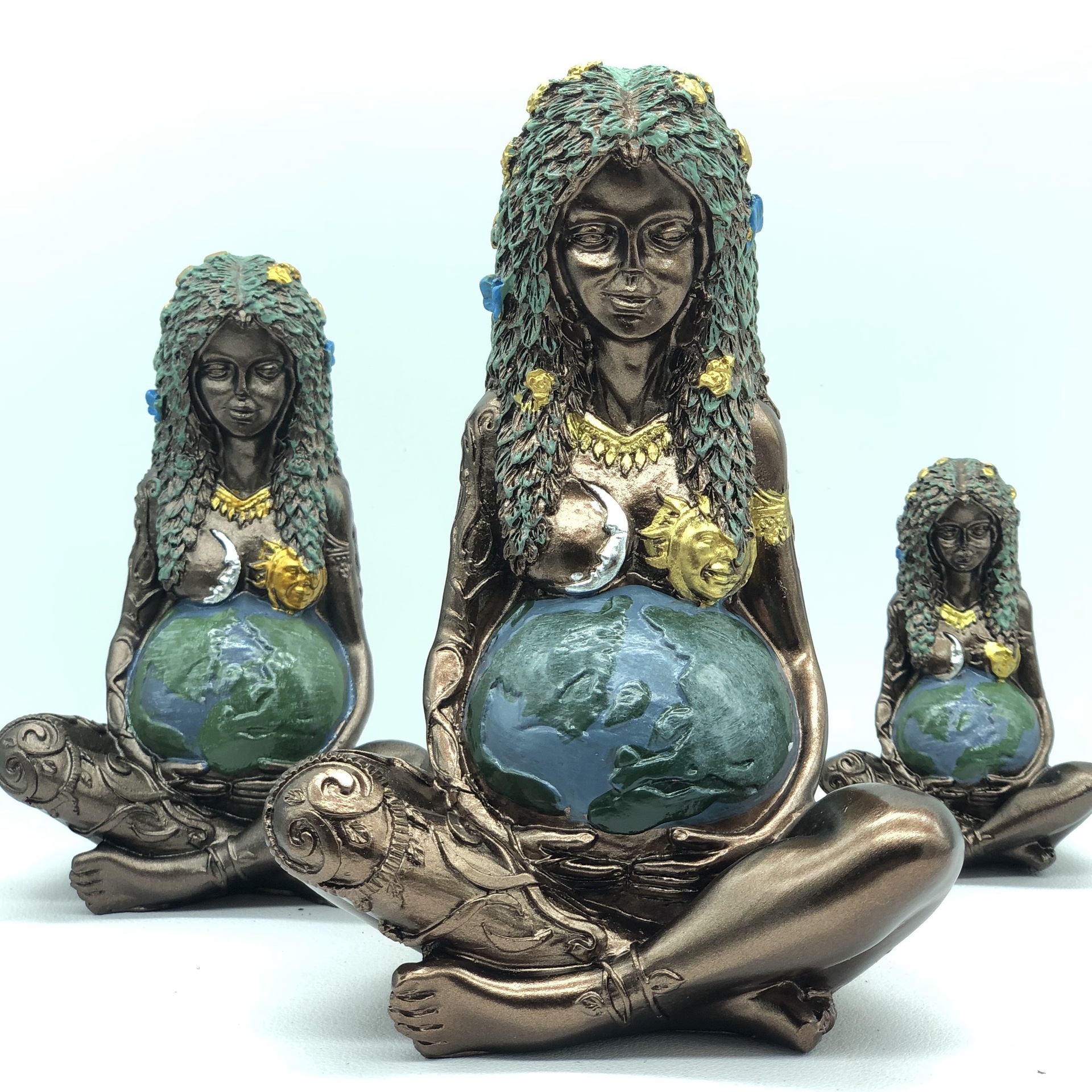 地球母亲盖亚雕像树脂工艺品摆件大地之母女神雕塑家居桌面装饰品