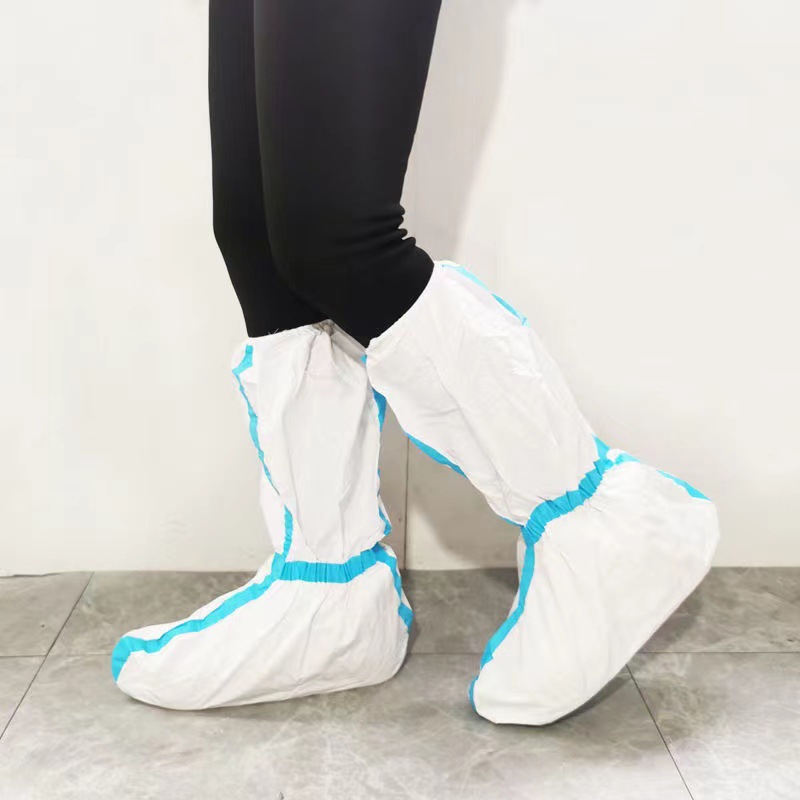 医用防护鞋套高长筒套检用防护服鞋套脚套防尘工厂5双一包