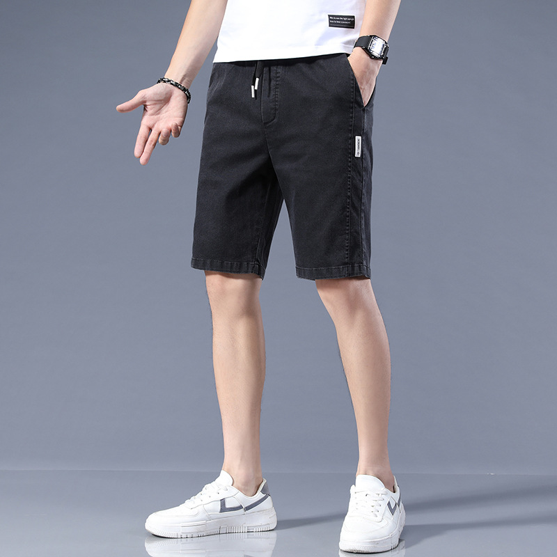 Men's Shorts Summer Thin Loose Straight Fifth Pants Drawstring Elastic Waist Outer Wear Sports and Leisure Pants Men's
