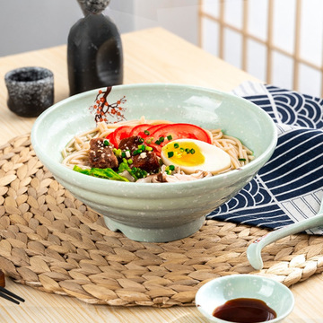 扬格雪夜红日式拉面碗汤碗大碗味千拉面碗家用面碗商用仿瓷餐突贸