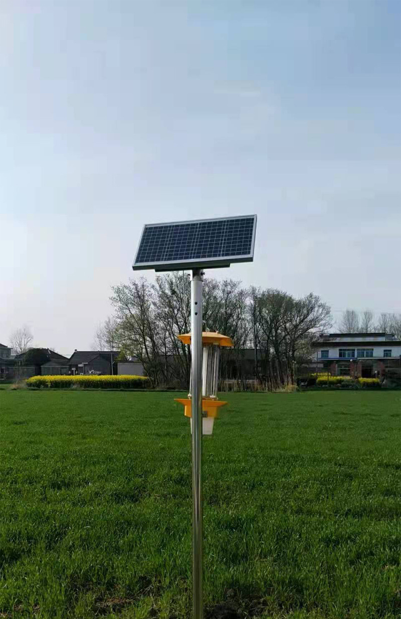工厂紫外线杀虫灯家用户外振频式果园立杆式白光太阳能灭虫灯