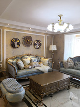F056批发欧式沙发组合123 轻奢法式复古小户型客厅布艺别墅奢华简