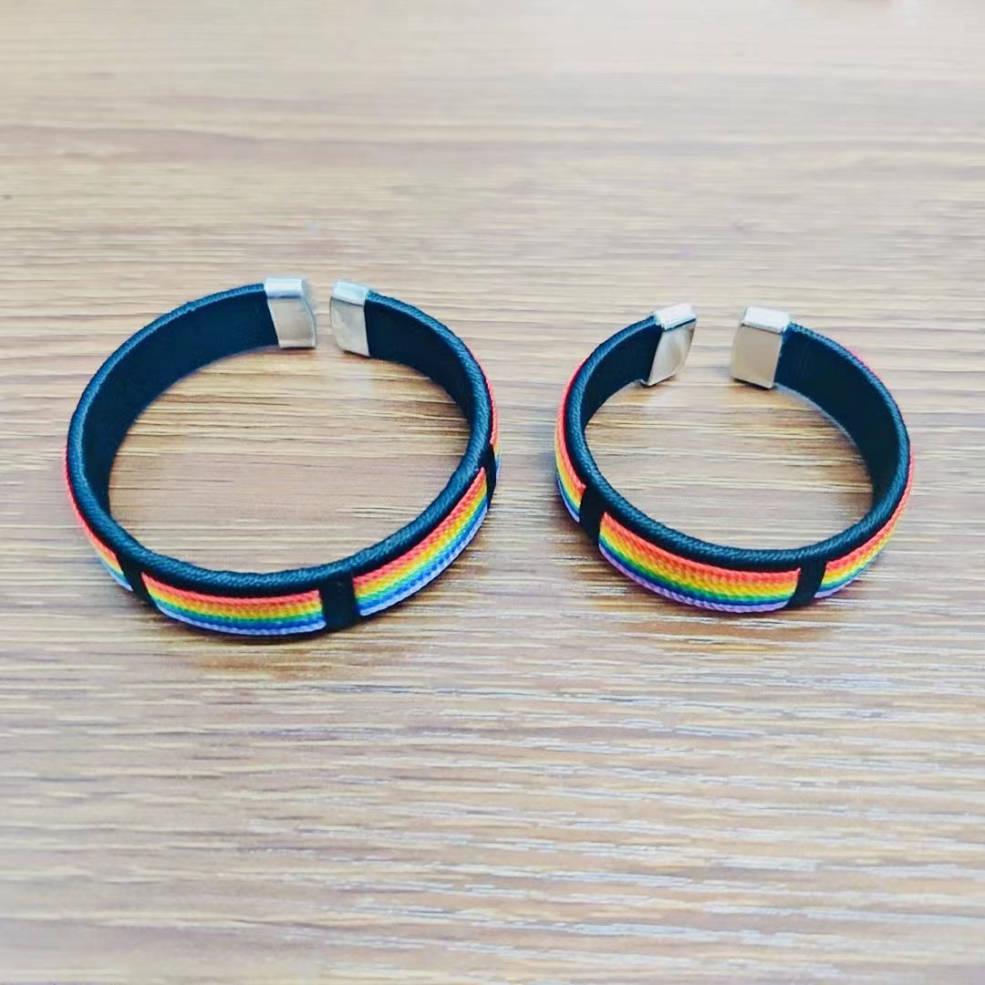 23 Cross-Border Foreign Trade New Rainbow Colorful Thread Braided Bracelet Lgbt Colorful Ropes Cable Comrade Couple Gift Bracelet