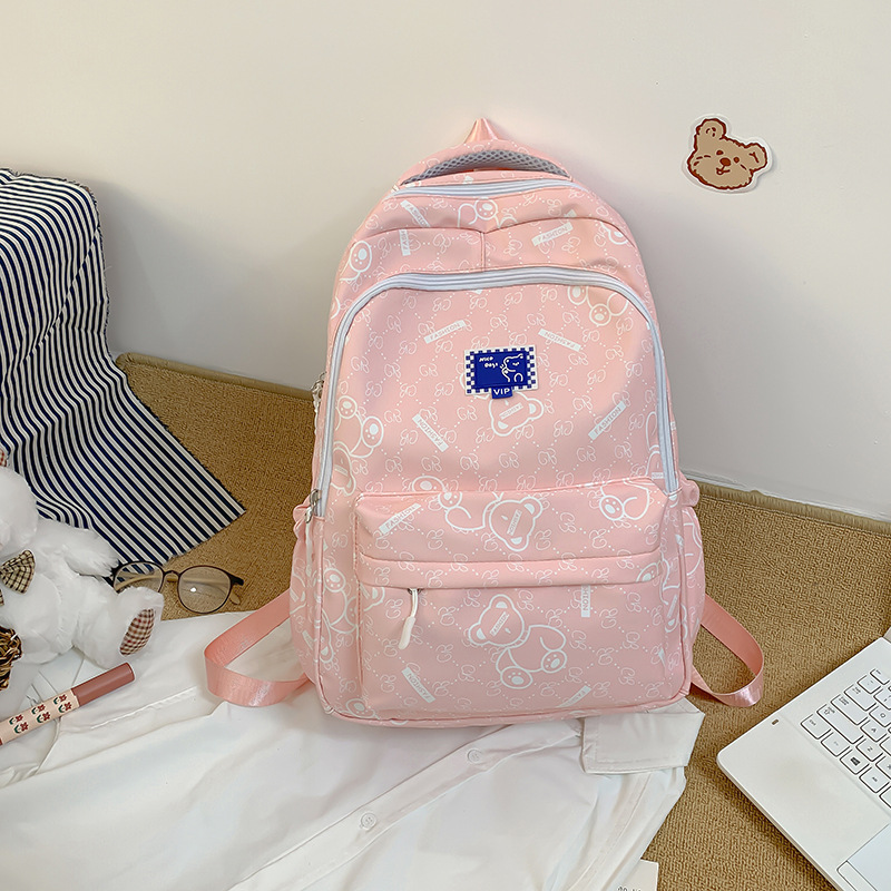 INS Middle School Student Schoolbag Wholesale New Trend Casual Cute Backpack Japanese Japanese Girl Bear Backpack
