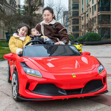 新款儿童电动汽车四轮大人遥控双人跑车小孩宝宝玩具车可坐人
