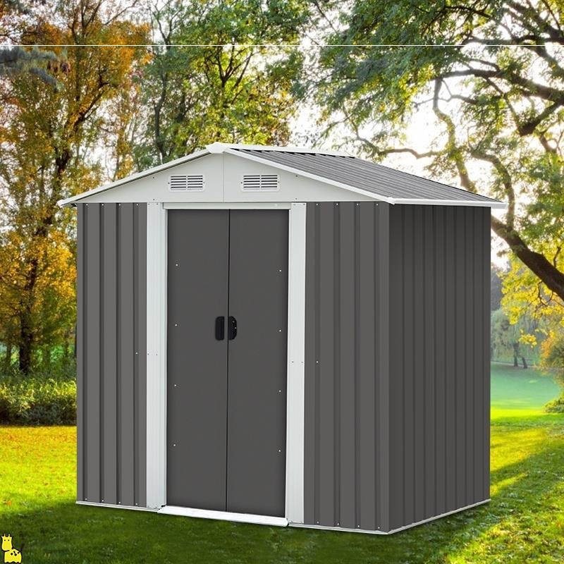 户外工具房庭院室外花园简易院子杂物间储物房移动活动铁皮杂物屋