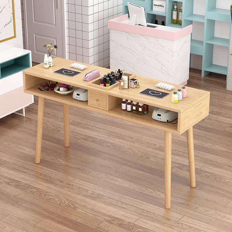 Solid Wood Nail Table Vacuum Cleaner Embedded Japanese Single Nail Table Small Internet Celebrity Nail Table and Chair Workbench