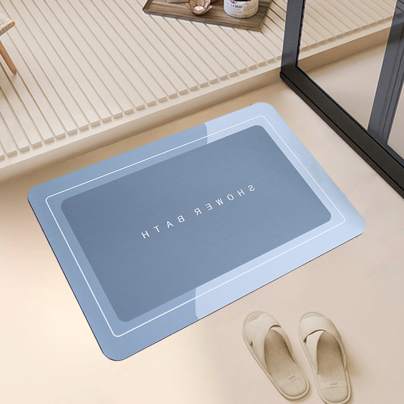 Simple Diatom Mud Floor Mat Bathroom Non-Slip Absorbent Mat Toilet Soft Mat Bathroom Door Carpet Bathroom Floor Mat