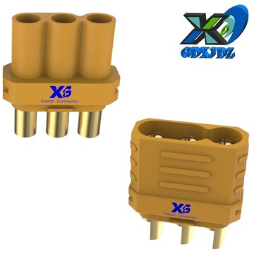 电池插头3p焊线式 锂电3孔公母头3p大电流 t型插拔电池座3p插头