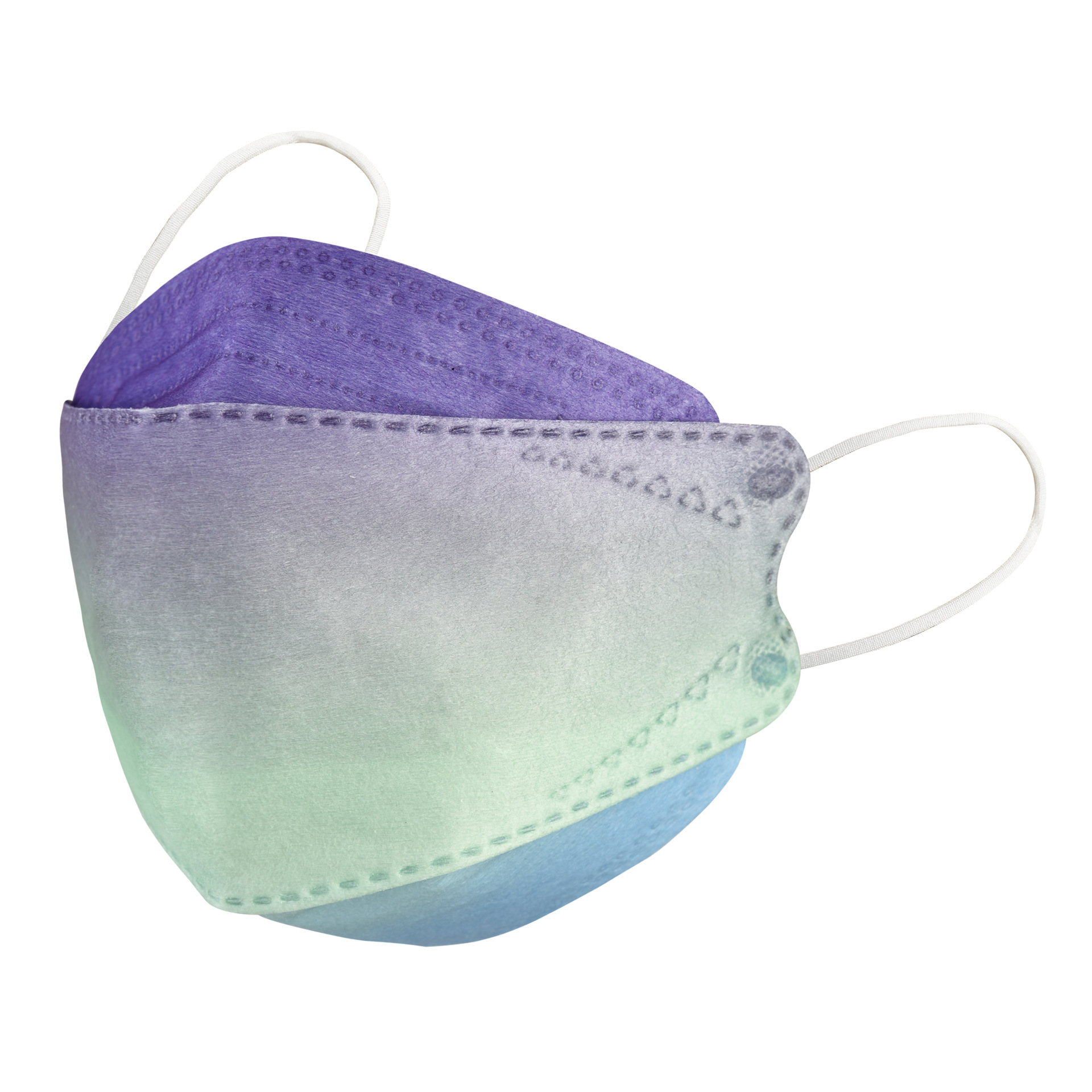 新款渐变色鱼嘴口罩kf943d立体防护口罩男女一次性防尘口罩批发