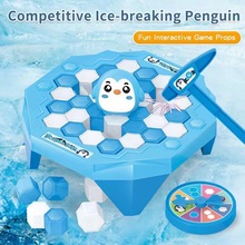 跨境东南亚热销款企鹅破冰玩具儿童互动小游戏桌面竞技生日礼物