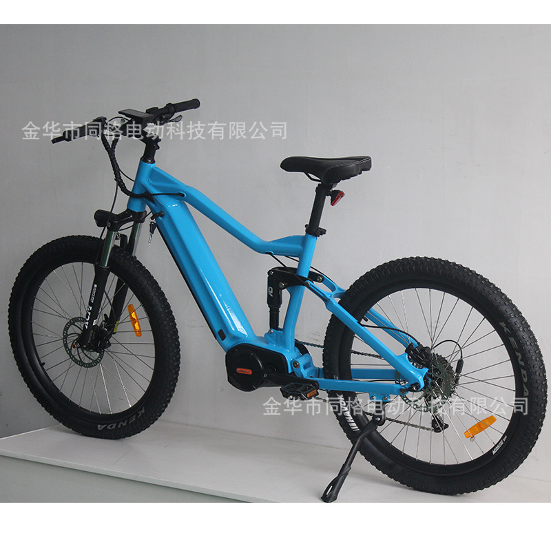 中置电机山地车大功率750 1000瓦全避震电动自行车油刹出口