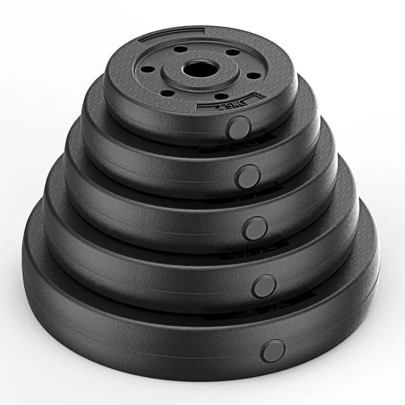 Environmental Protection Rubber-Coated Barbell Piece Dumbbell Home Fitness Equipment Foot Weight Dumbbell Piece Men and Women Weightlifting Squat Arm Practice