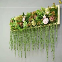 仿真多肉垂挂植物壁挂墙面装饰家居绿植画墙饰客厅餐厅背景墙装饰