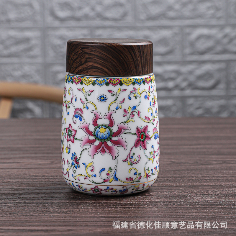 Spot Ceramic Enamel Hand Warmer Double-Layer Heat Insulation Energy Cup Household Portable Vacuum Cup Gift Printed Logo