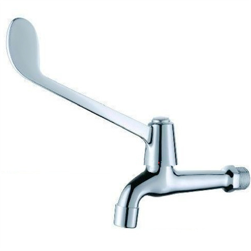 黄铜医用龙头长柄肘开式水龙头入墙加长手柄卫生水龙头化验室龙头