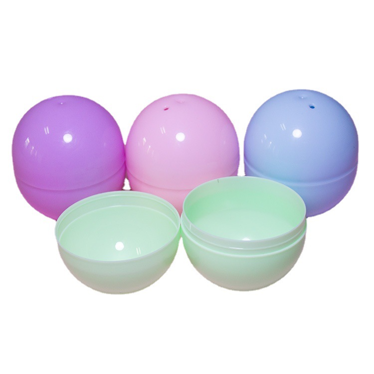 54x61mm Oval Capsule Ball Empty Shell Mini Doll Toy Capsule Refillable Color Plastic Gashapon Machine Ball