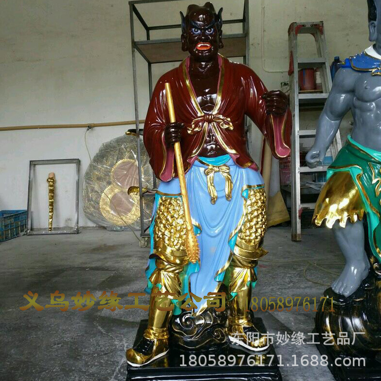 牛王爷神像 九圣庙塑像 五道将军 牛王菩萨佛像制作