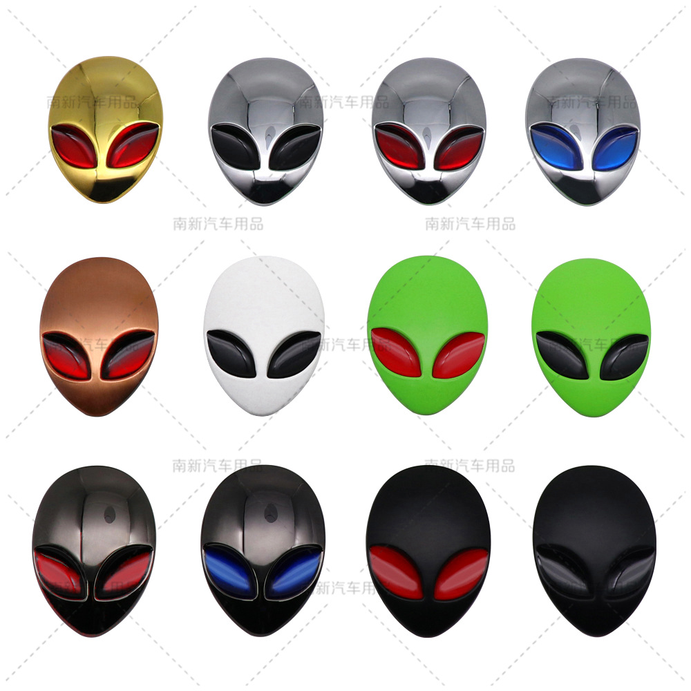 汽车个性3d立体车贴 小外星人车标改装车贴车身贴-阿里巴巴