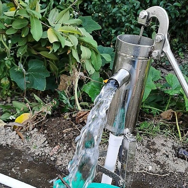 摇水机井水井头手压泵吸水器抽水泵不锈钢摇水泵压水井老式手动