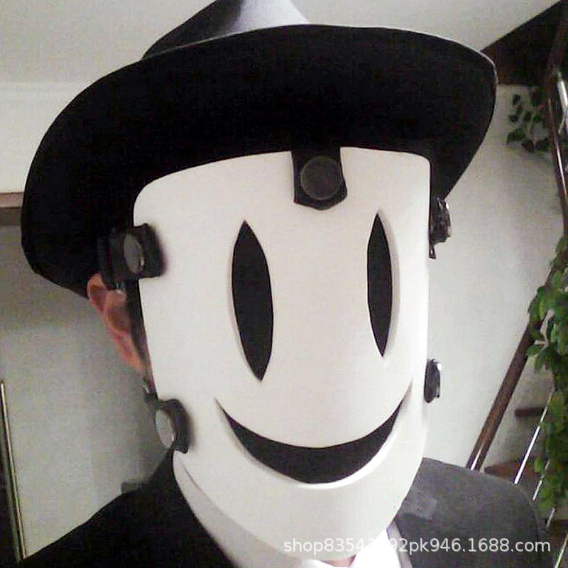 动漫侵犯天空笑脸面具白色半脸面罩日本鬼王外星人狙击手cos道具