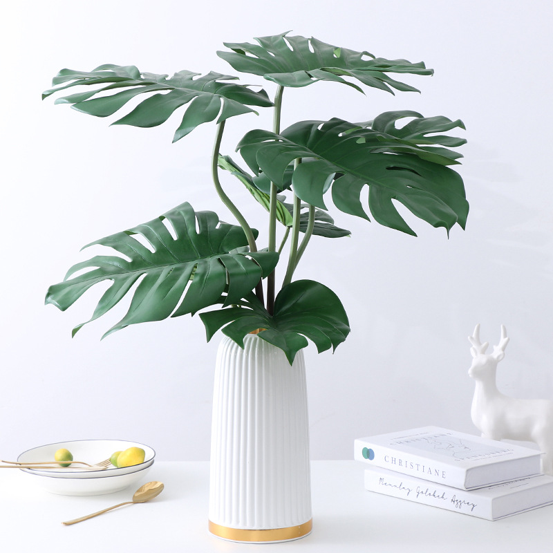 Artificial Plant Plastic Turtle Leaf Green Plant Leaf Fresh Home Decoration Decoration Artificial Turtle Leaf