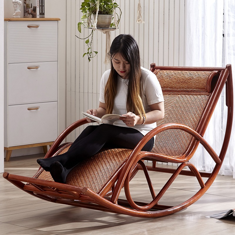 真腾摇摇椅懒人逍遥椅室内真藤休闲阳台设计摇椅躺椅大人滕椅